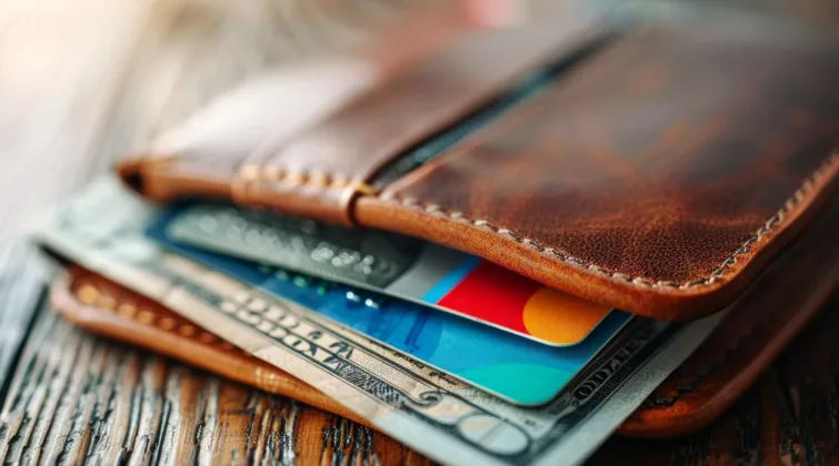 carte d'identité/passeport dans un porte carte en cuire