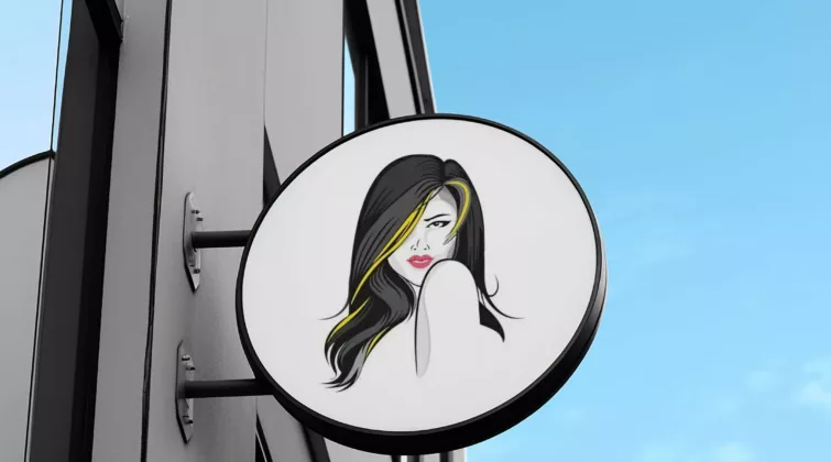 illustration femme cheveux longs