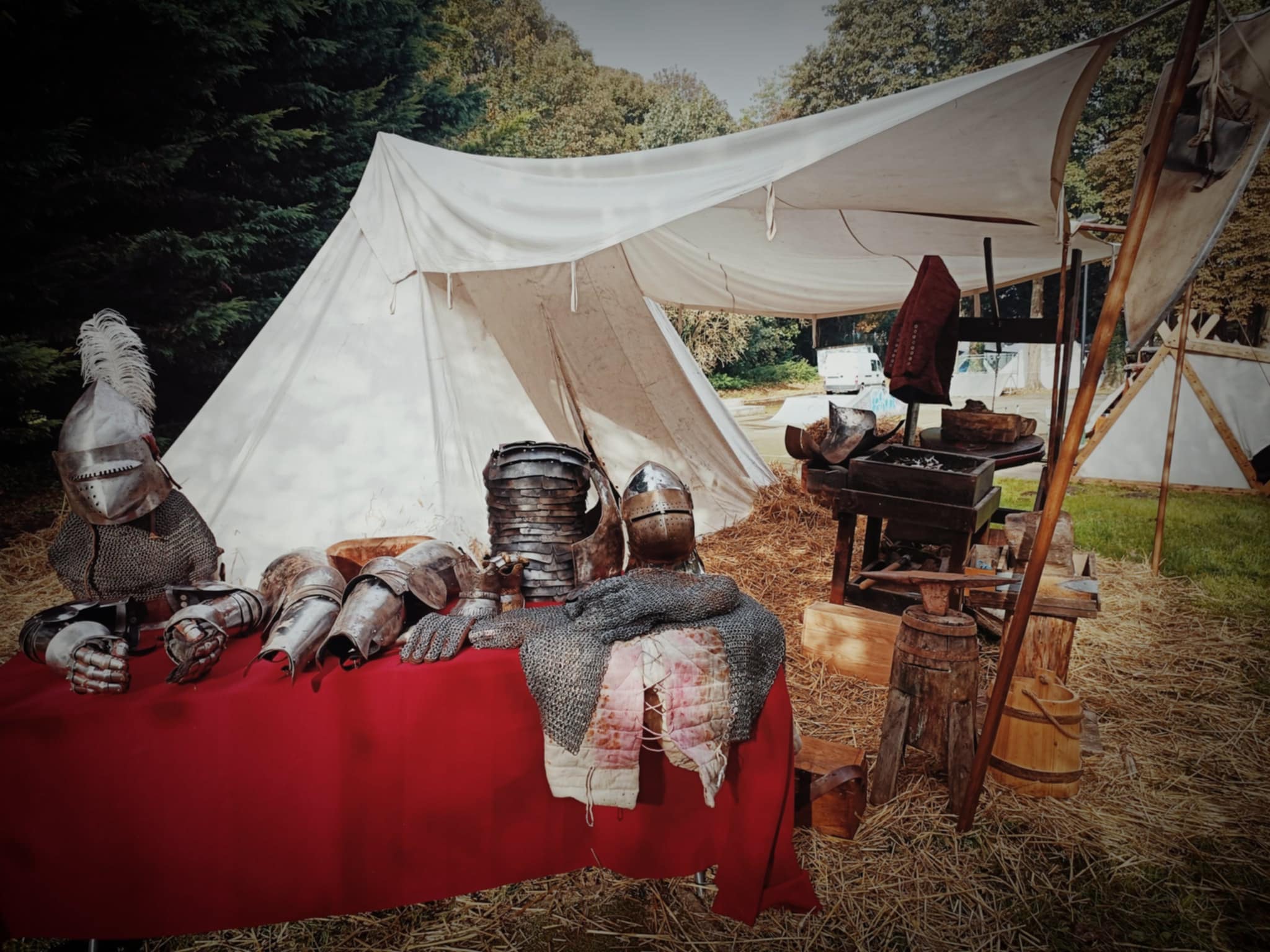 Armure médiéval au château musée pour l'été
