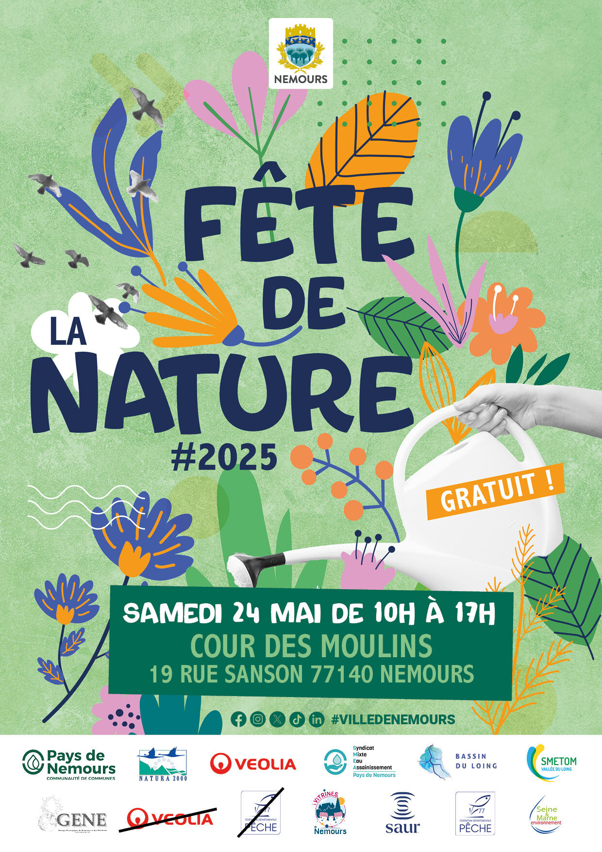 Affiche fête de la nature à Nemours