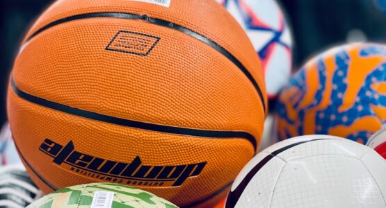 orange and white basketball ball